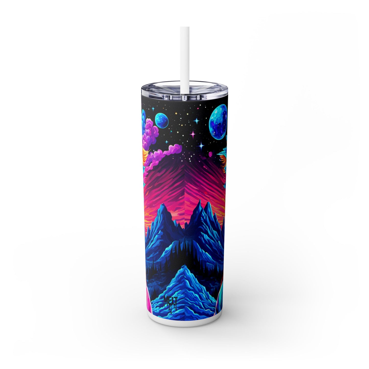 Illusionistress Skinny Tumbler with Straw, 20oz