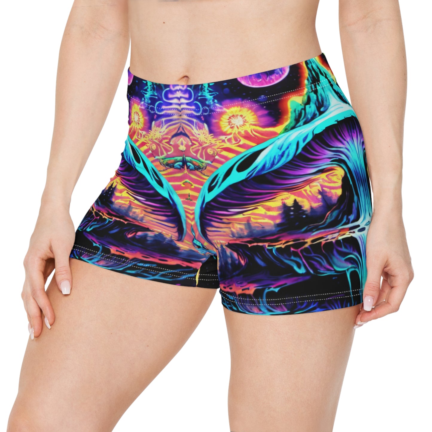 Psilocybin Puddles Women's Shorts (AOP)