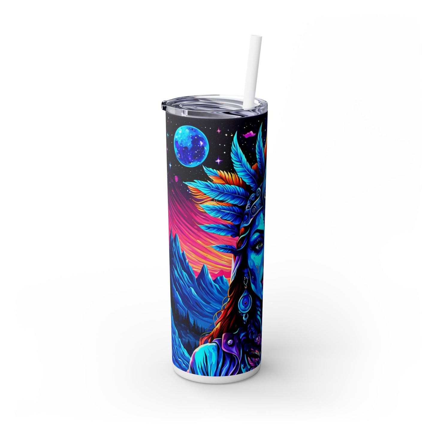 Illusionistress Skinny Tumbler with Straw, 20oz