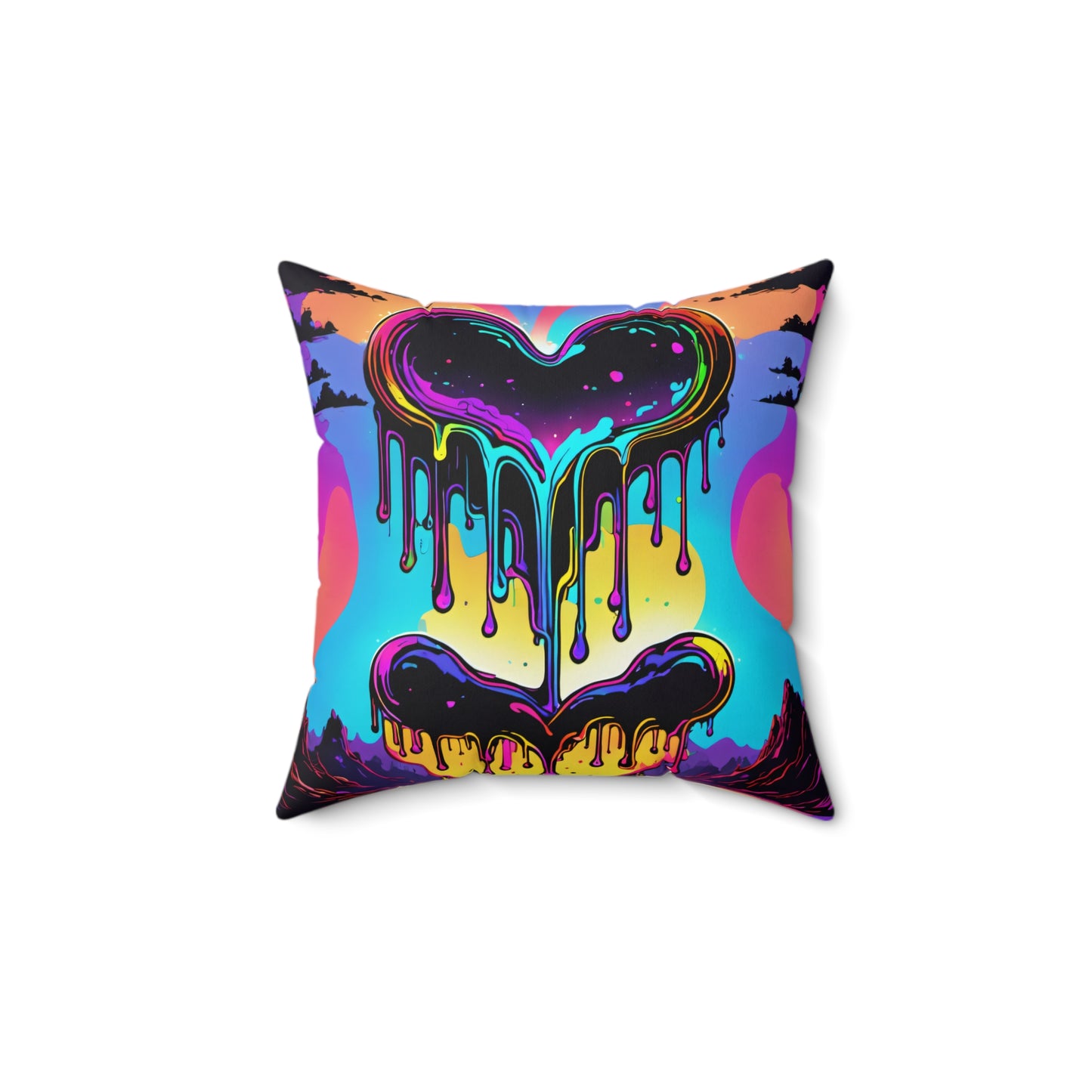 Smelted Love Spun Polyester Square Pillow