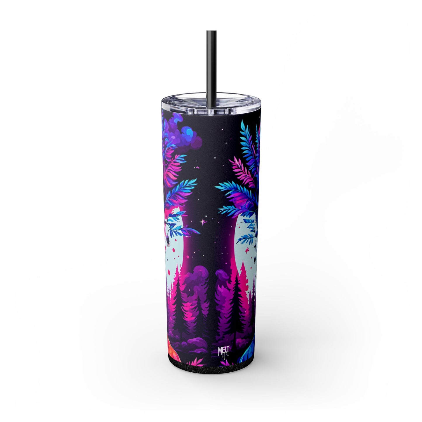 Mystical Enchanted Forest Protector Skinny Tumbler with Straw, 20oz