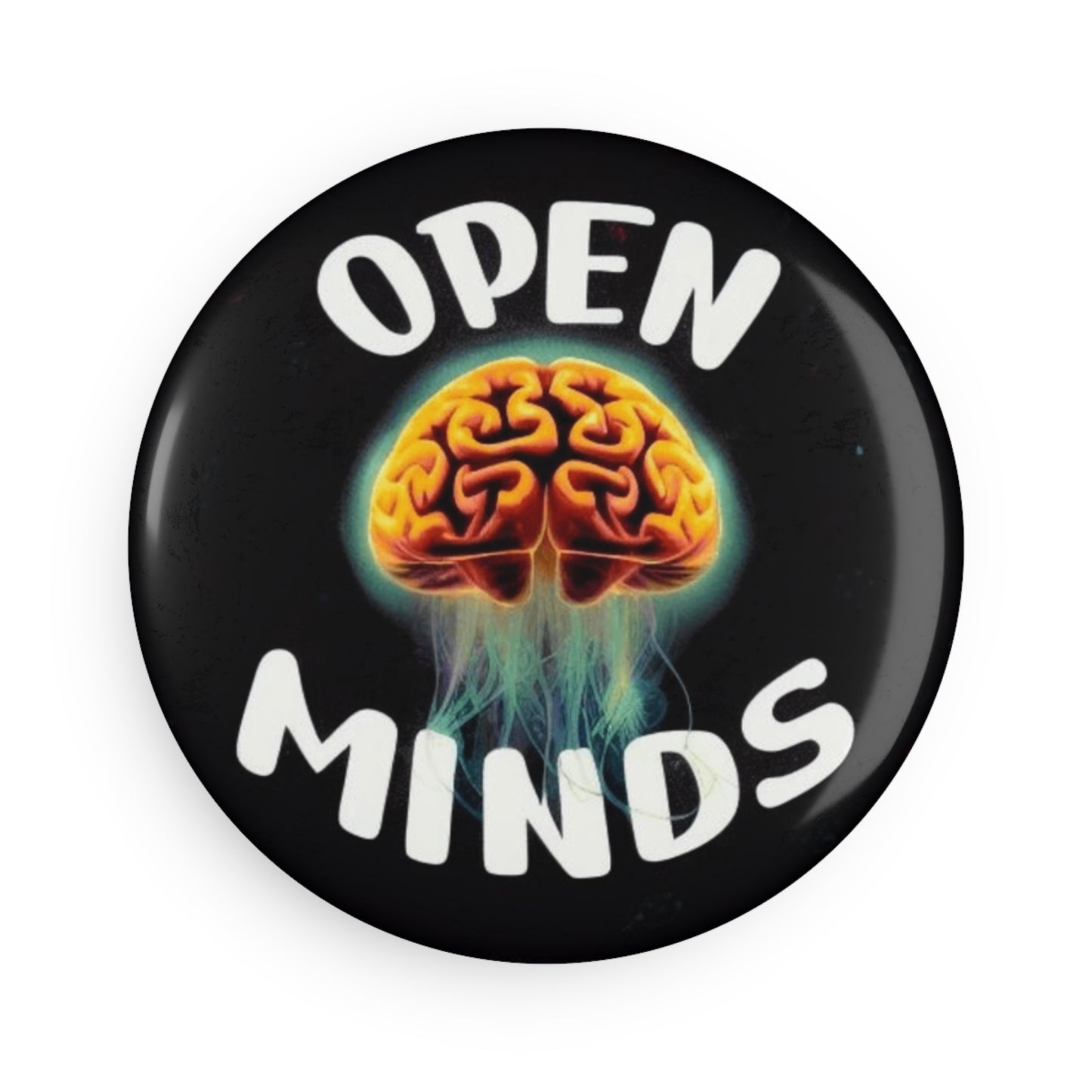 OPEN MINDS Button Magnet, Round (1 & 10 pcs)