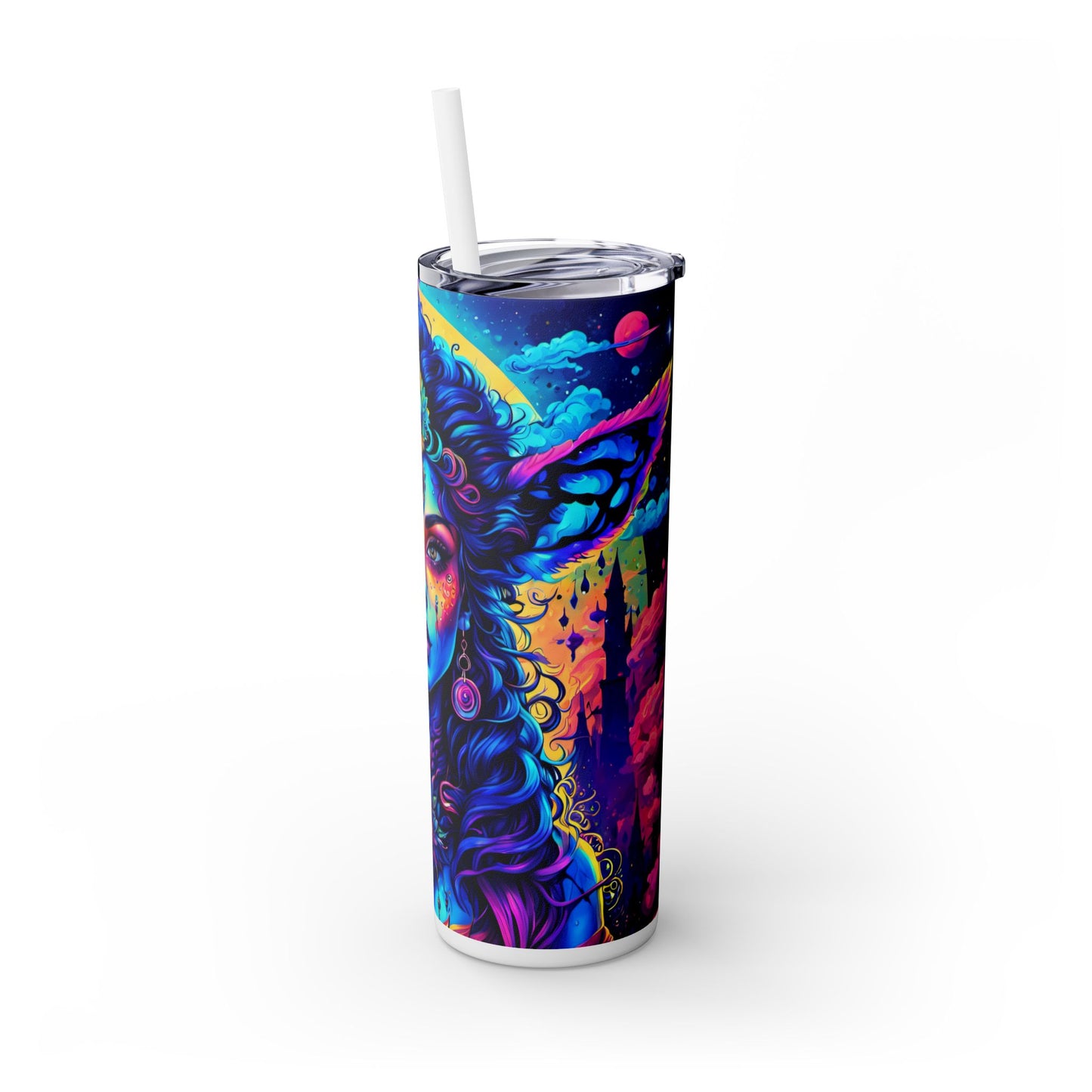 Euphoric Empress Skinny Tumbler with Straw, 20oz