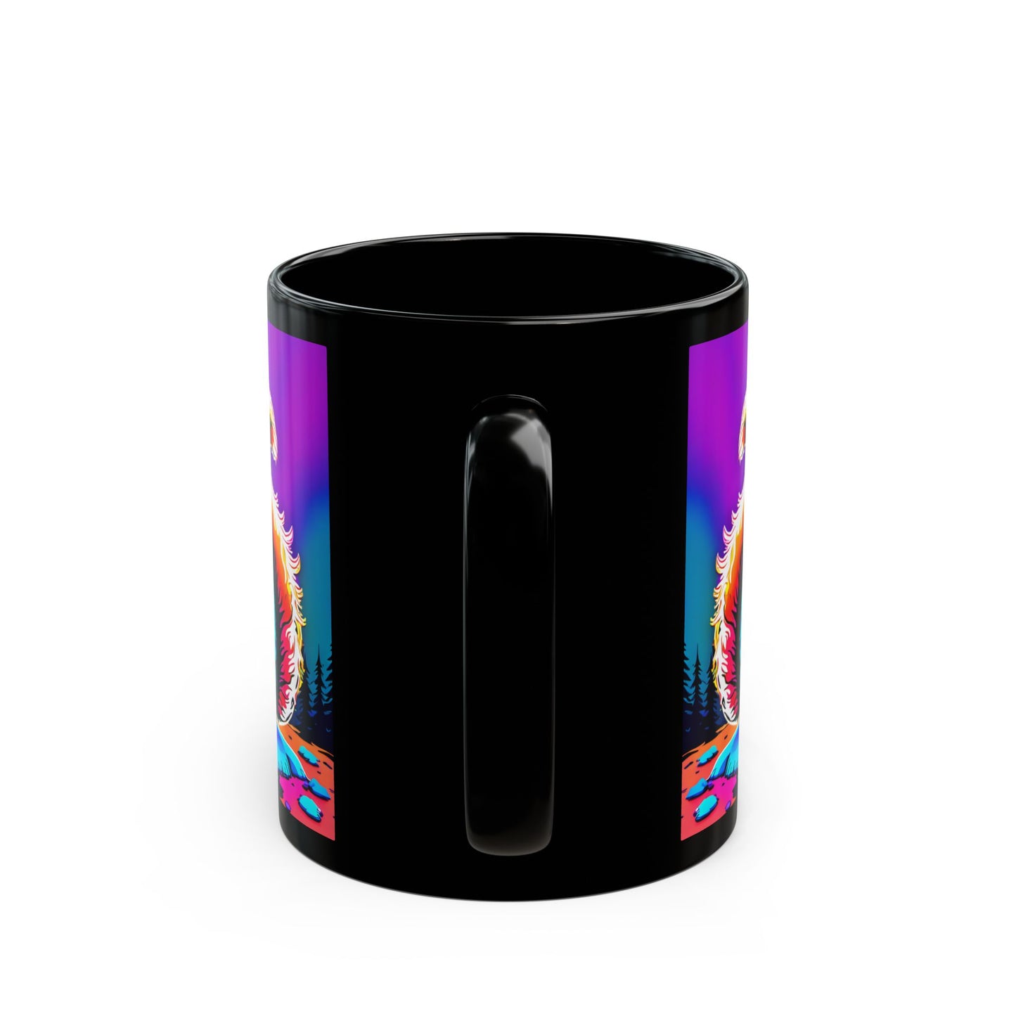 Squirrely Melt 11oz Black Mug