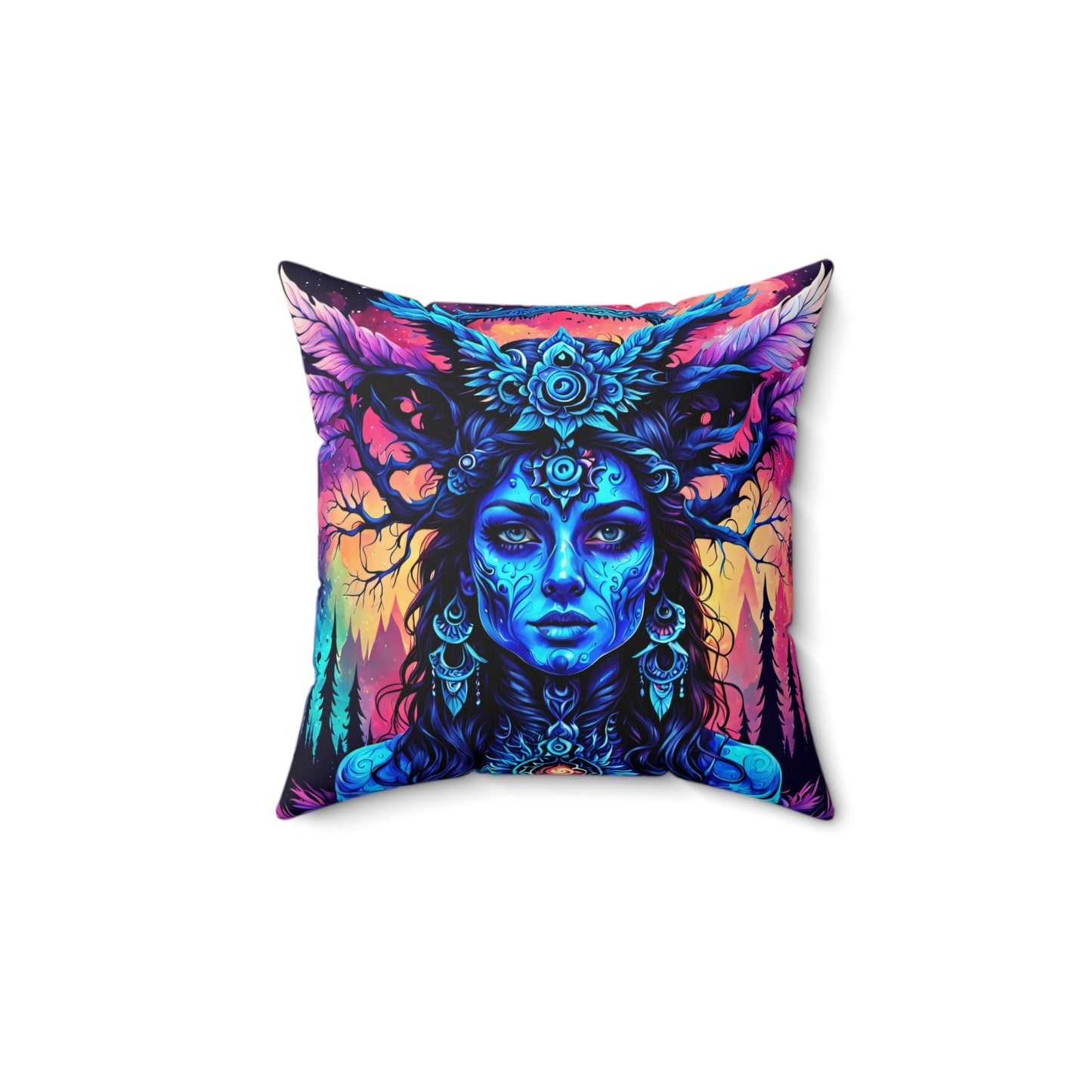 Enchanted Nebula Queen Spun Polyester Square Pillow