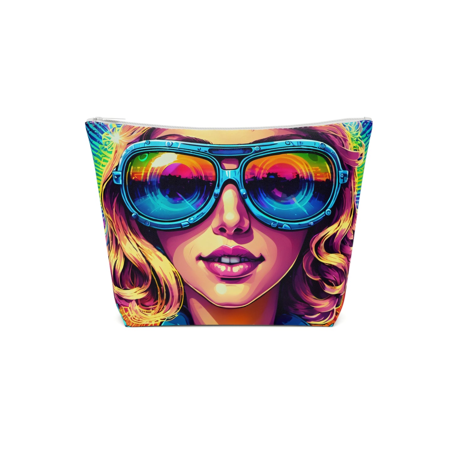 Psychedelic Brat Cotton Cosmetic Bag