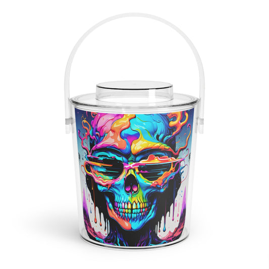 Skull Squeezer Ice Bucket with Tongs