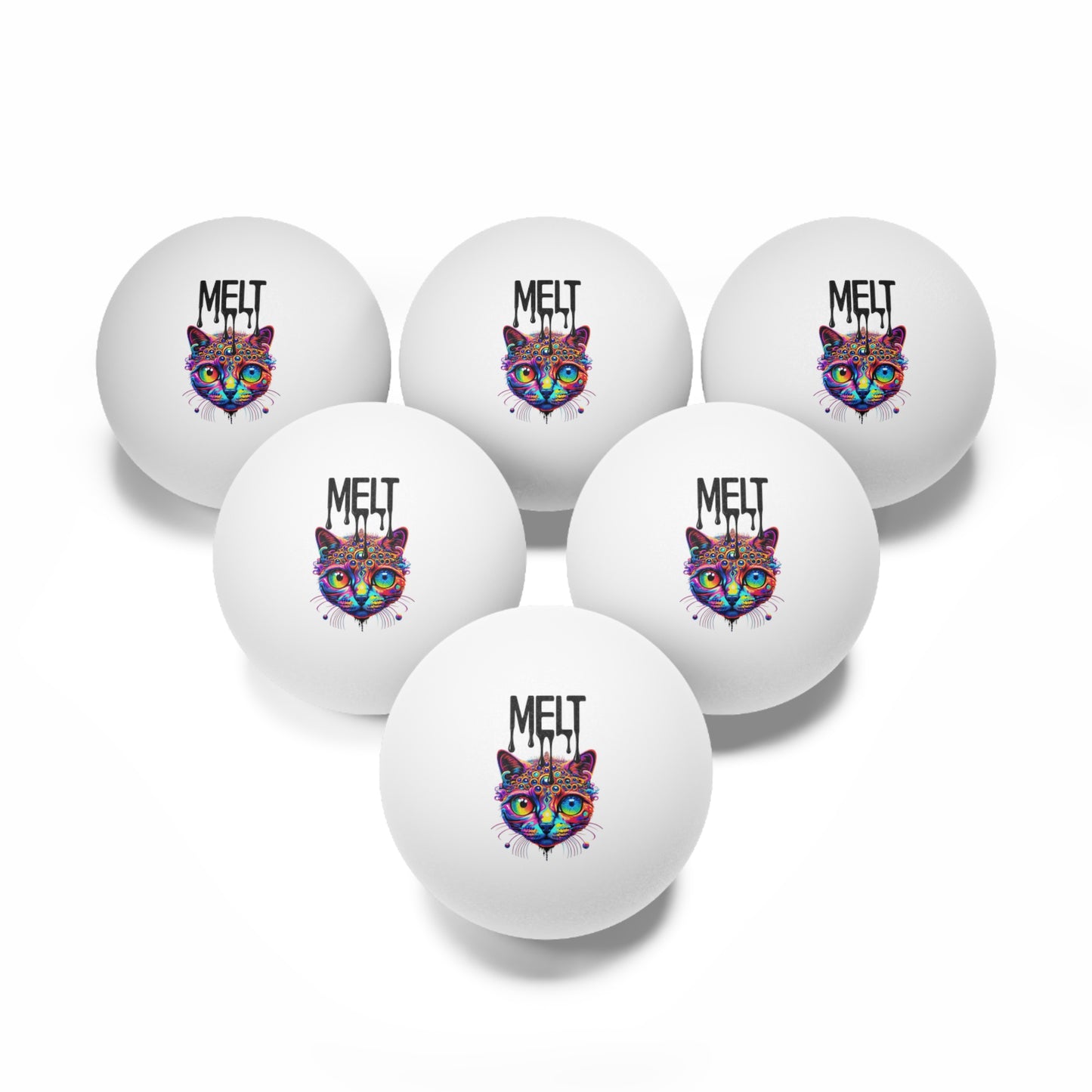 MELT Ping Pong Balls, 6 pcs