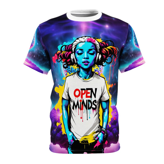 043N M1N05 Open Minds - Unisex Cut & Sew Tee (AOP)