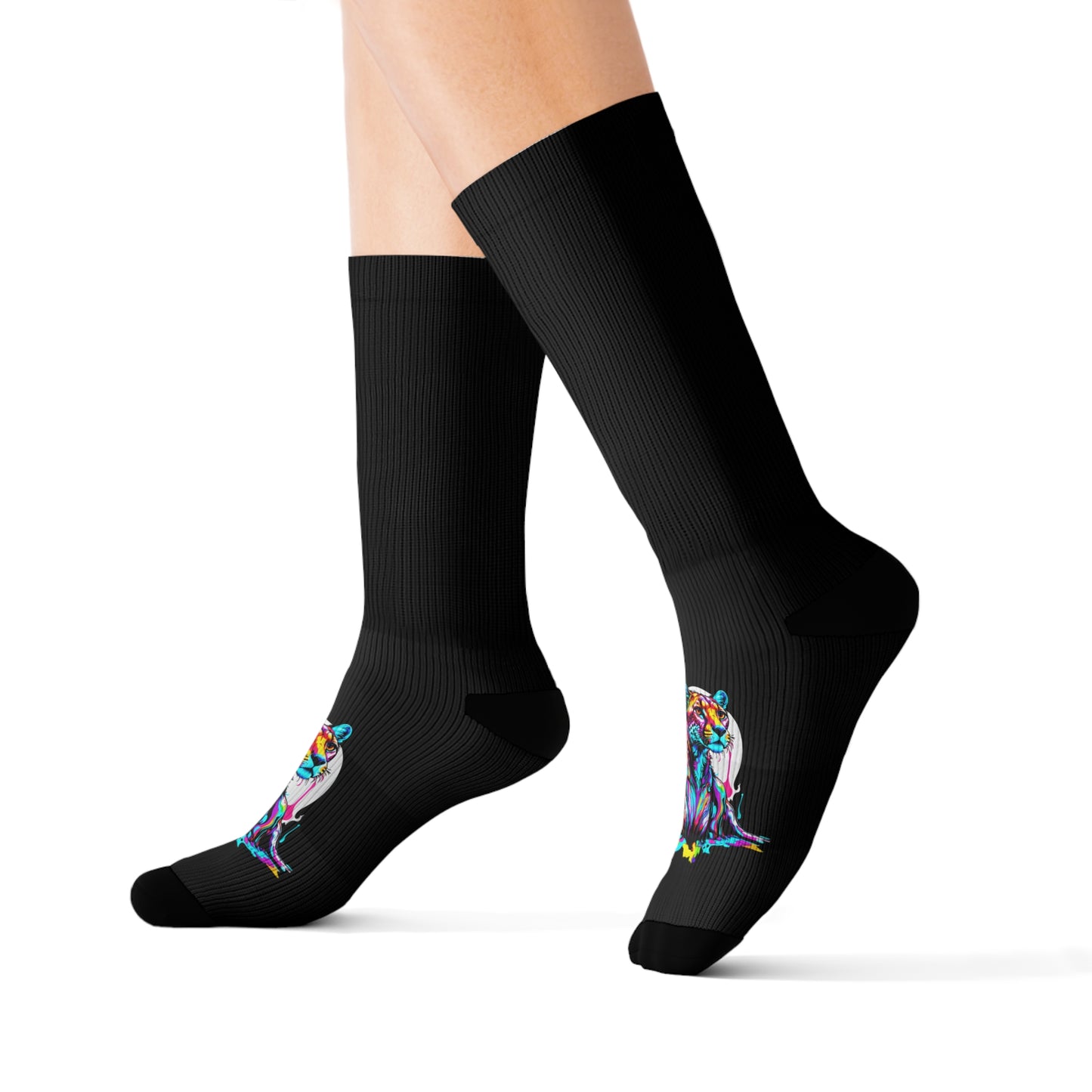 Cheetah MELT Sublimation Socks