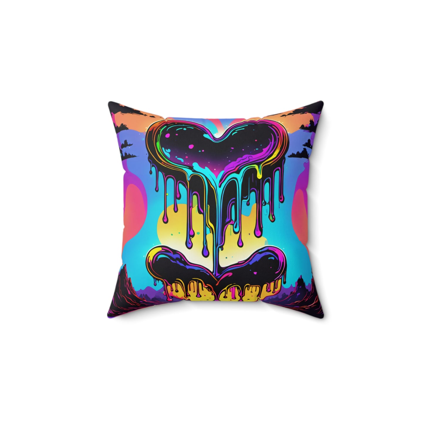 Smelted Love Spun Polyester Square Pillow