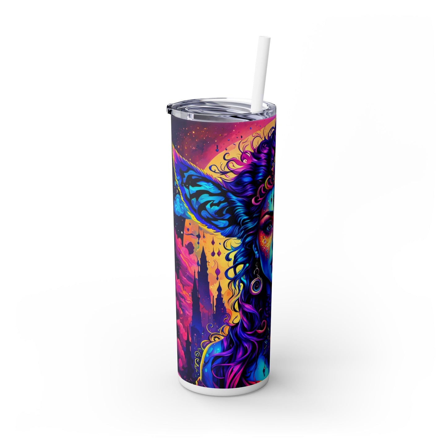 Euphoric Empress Skinny Tumbler with Straw, 20oz