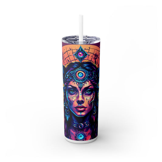 Spectral Empress Skinny Tumbler with Straw, 20oz