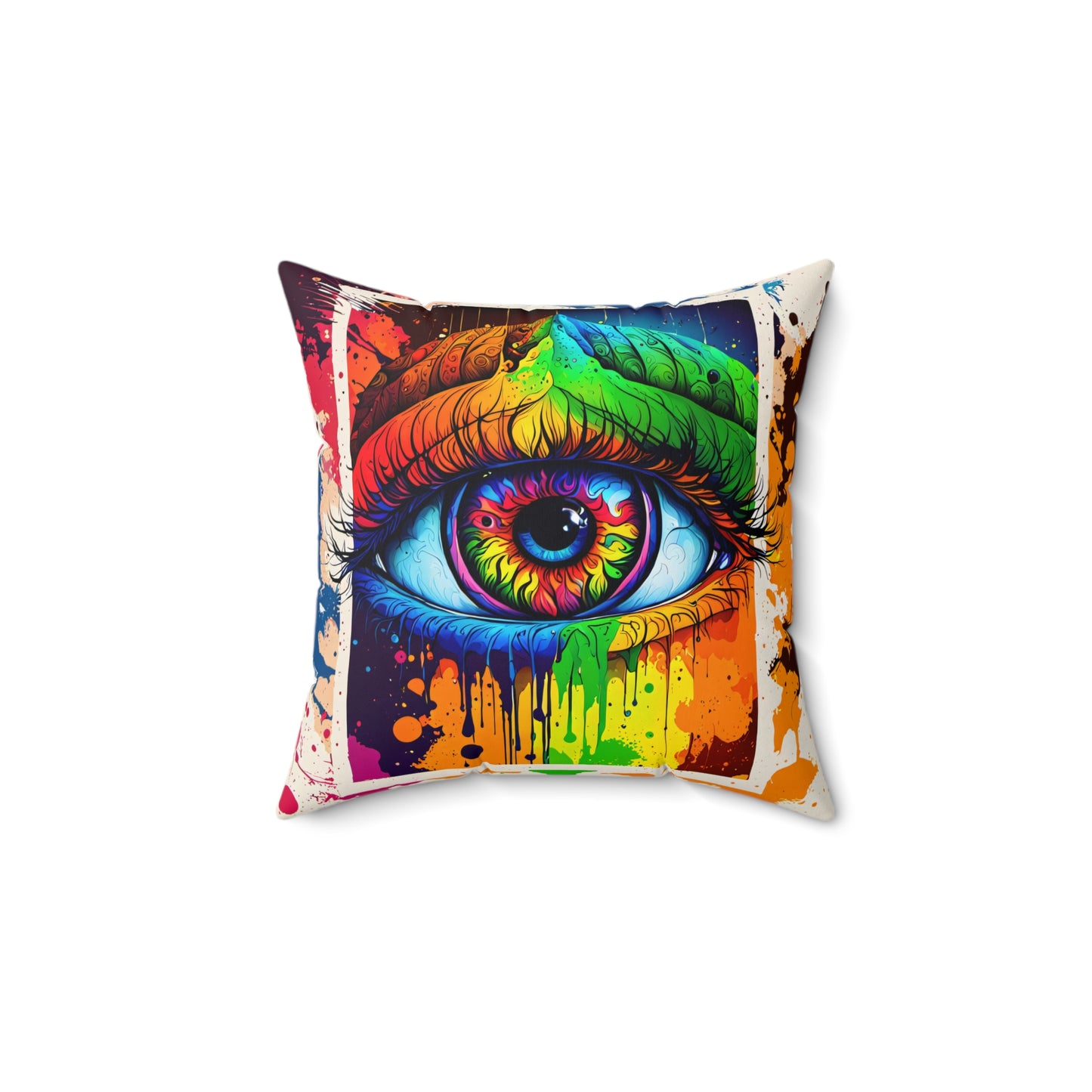 Eye Spiral Spun Polyester Square Pillow