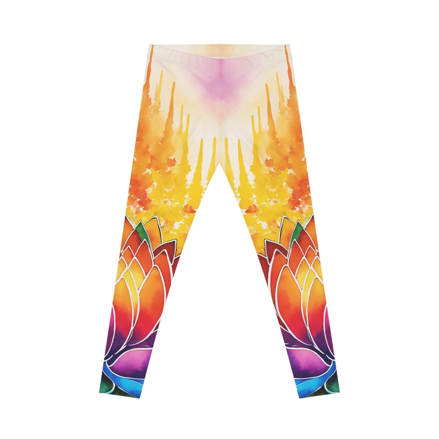 Upwards Melting Lotus Women's Casual Leggings (AOP)