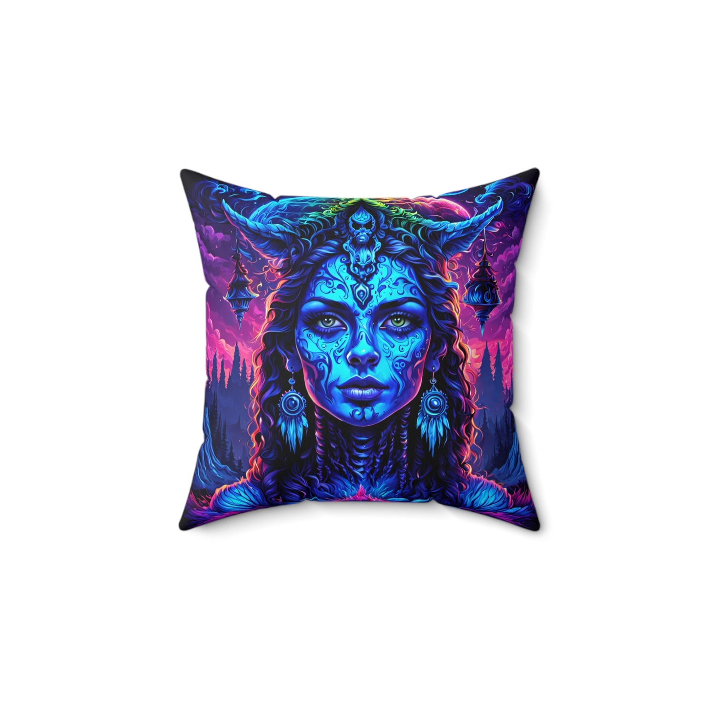 Majestic Forest Guardianess Spun Polyester Square Pillow