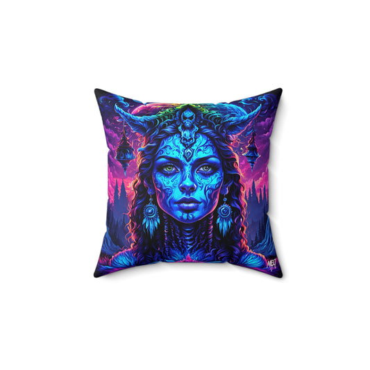 Majestic Forest Guardianess Spun Polyester Square Pillow