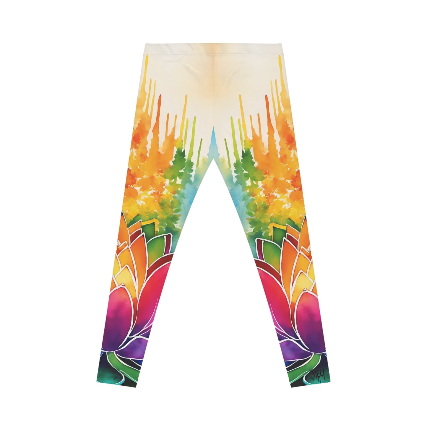 Upwards Melting Lotus Women's Casual Leggings (AOP)