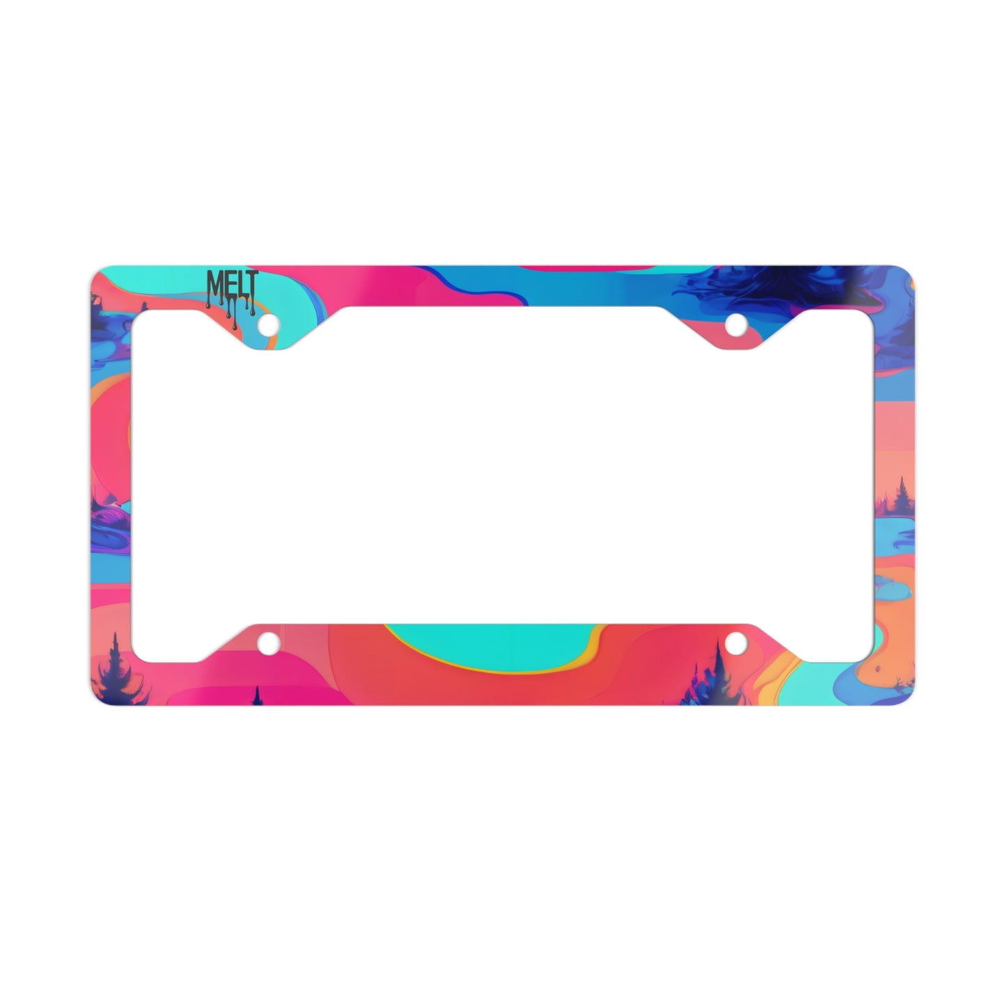 Liquid Melt Metal License Plate Frame