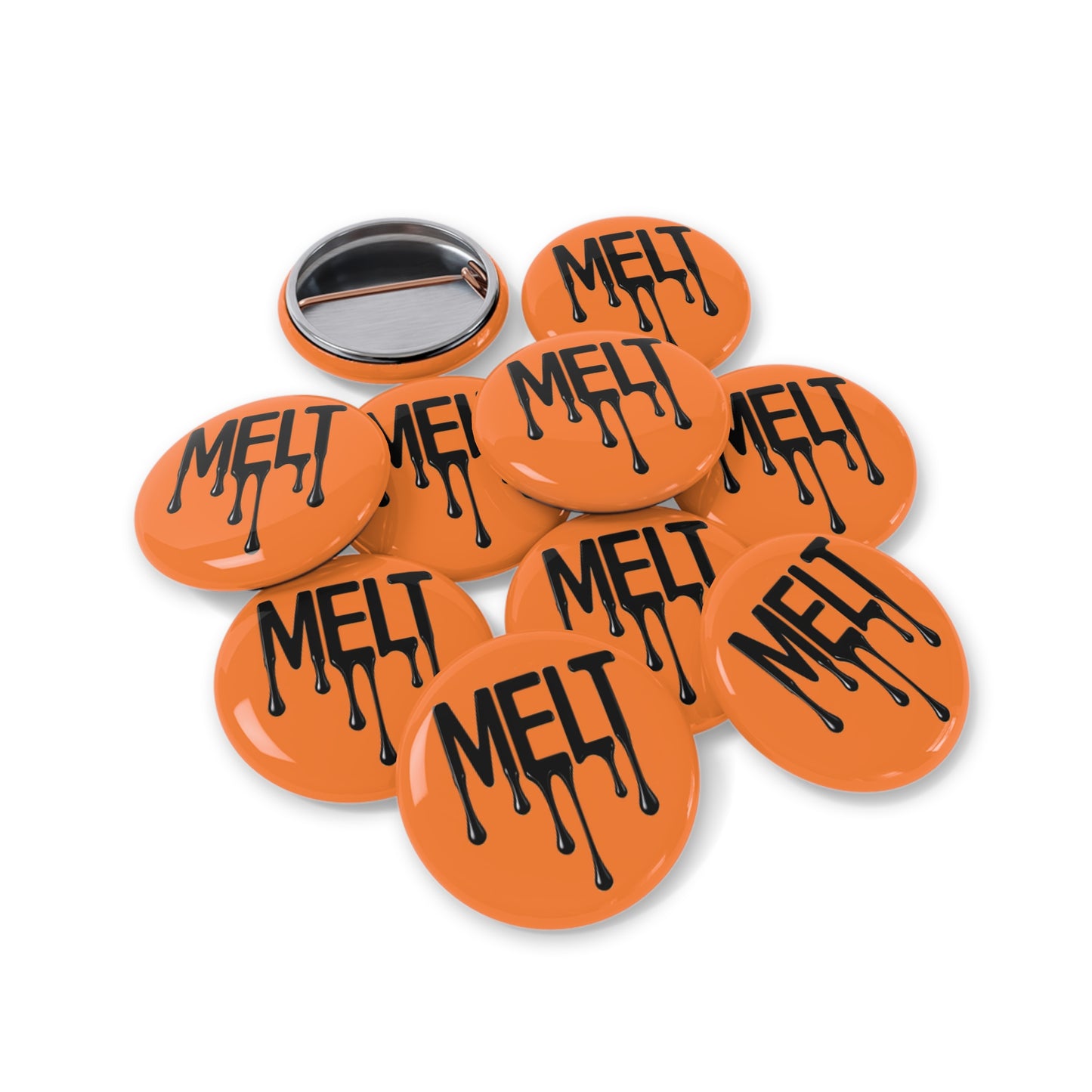 MELT orange Round Pins