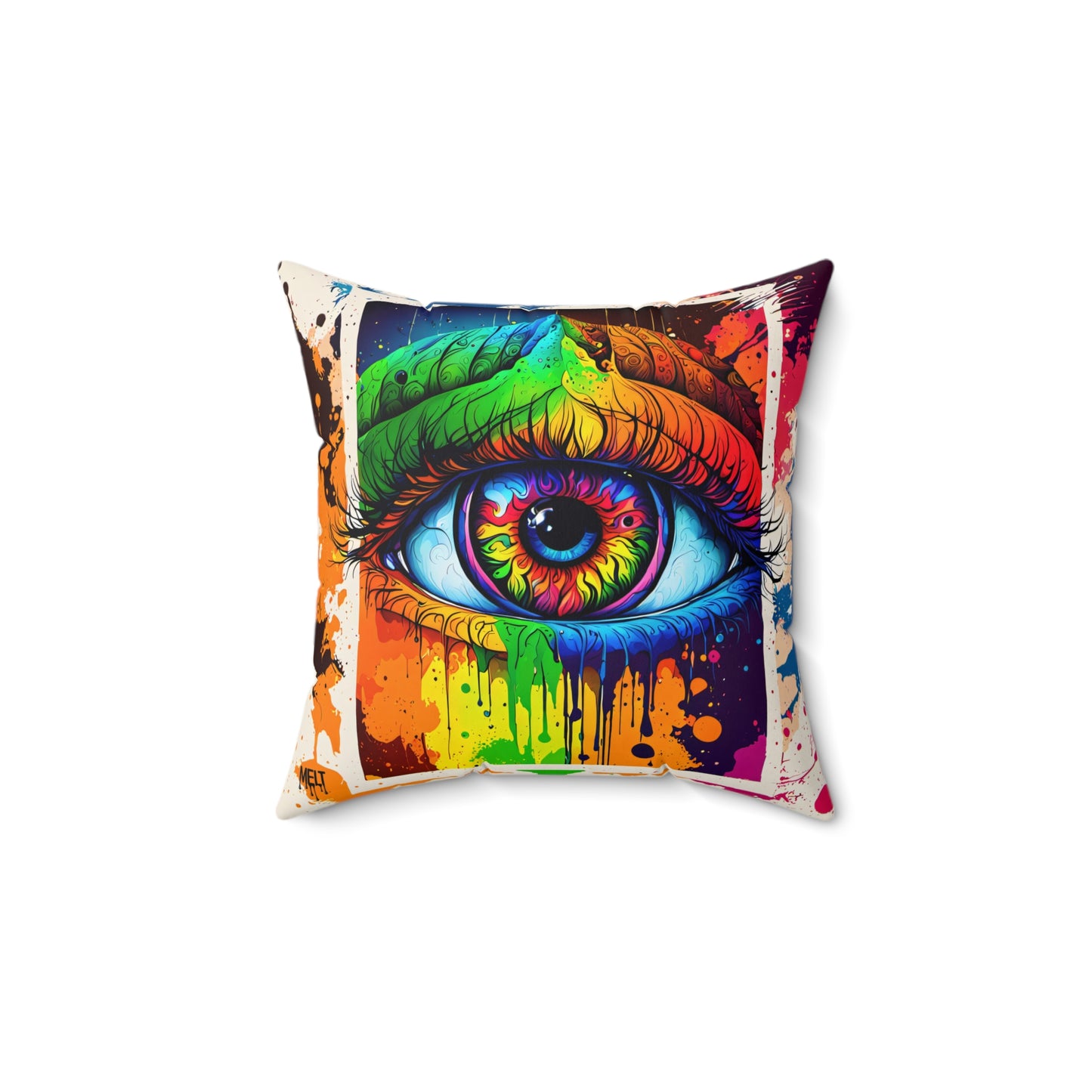 Eye Spiral Spun Polyester Square Pillow